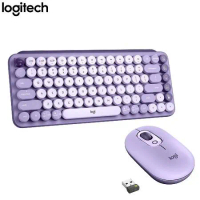 【Logitech 羅技】POP KEYS + MOUSE 無線機械式鍵盤+無線藍牙滑鼠(星暮紫)送BOLT接收器*
