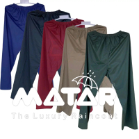 Celana jas hujan pria wanita bahan PVC karet tebal elastis anti air hitam merah maroon biru