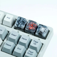 3 PCS natural scenery handmade keycaps art resin luxurious DIY Gamer Mechanical Keyboard Keycap Anne Pro 2
