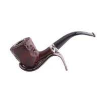 Classic Pattern Pipe Filter Smoking Pipes Herb Bakelite Tobacco Pipes Narguile Grinder Resin Cigarette Holder