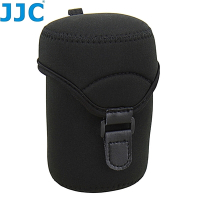 JJC大號防潑水潛水布抗震鏡頭袋JN-L含金屬勾環(適鏡頭直徑70x高100mm)鏡頭收納袋鏡頭保護包