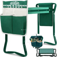 Garden Kneeler Foldable Green Chair Gardening Bench for Kneeling Sitting Lightweight Multifunctional Seat Kneel Pad Yard Tool
