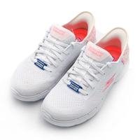【618年中慶🤩優惠來拉!~】 Skechers  GO WALK 6   白色 粉色 透氣 運動鞋 女款 J1810 【新竹皇家 124627WMLT】