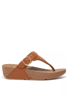FitFlop FitFlop LULU Women's Adjustable Leather Toe-Post Sandals - Light Tan (ES8-592)
