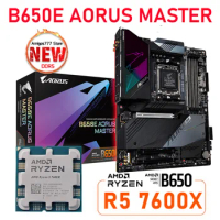 Ryzen 5 7600x CPU + AM5 Gigabyte B650E AORUS MASTER Mainboard ATX B650E Motherboard DDR5 support for Ryzen 7000 Series cpu NEW