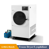6-8KG/BATCH Vegetables Fruit Vacuum Freeze Dryer Mini Lyophilizer Pet Food freeze Drying Machine Food Dehydrator For Household