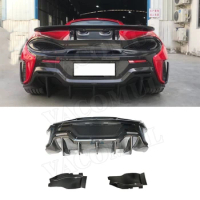 Dry Carbon Fiber Rear Bumper Lip Diffuser Side Splitters Spoiler For McLaren 540C 570S 570GT 600LT Style Body Kit