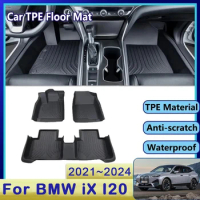 Car Floor Mat For BMW iX I20 2021 2022 2023 2024 Waterproof Mud Carpet TPE Foot Pad Luxury Full Rug Tappeto Accessories