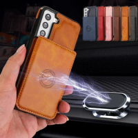 Fashoin Magnetic Wallet Cards Leather Case For Samsung Galaxy S21 S22 S23 Plus Ultra A11 A21 A21S A41 A51 A71 Stand Cover