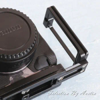 Quick Release Bracket L Plate For Canon EOS R5 Black Aluminum Hand Grip