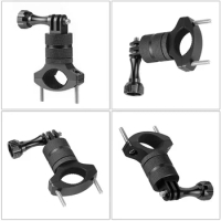 Bike Bicycle Camera Holder 360 Swivel Cycling Motorcycle Handlebar Stand Mount Clamp Metal for Gopro Action Camera Phone