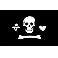 3x5ft Jolly Roger Pirate Flag of Stede Bonnet Christopher Condent Flag Halloween Hanging Decoration Flag