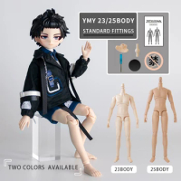 New YMY23/25 male Body Joint Doll DIY Boy girl Body for obitsu 11, GSC Head, Ob22,ob23,BJD Doll Accessories Toy