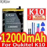 KiKiss 12000mAh Powerful K10 Battery for Oukitel K 10 Mobile Phone Batteries Battery with Free tools