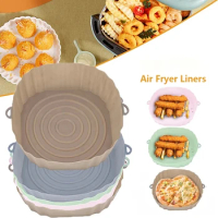 1 Pcs Air Fryer Pizza Pan Kitchenware Baking Cookware Bbq Baskets Pizza Silicone For Airfryer Accessories silicone Mold Pan