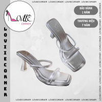 LOVIIECORNER - CAO GÓT NỮ - GUỐC MULES THỜI TRANG HAI DÂY NGANG MẢNH - GUỐC NỮ MŨI VUÔNG HIỆN ĐẠI D2