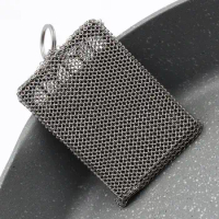 New 316 Stainless Steel Mesh Washing Pot, Steel Wire Ball Sponge Brush, Non Falling Residue Silicone Washing Pot Tool