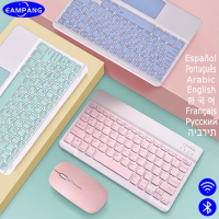Russian Arabic Hebrew Korean Spanish AZERTY Keyboard Mouse For iPad 5th 6th 10.2 7 7th 8 8th 9 9th Air 2 3 4 4th Pro 11 10th Gen