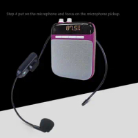 Condenser Microphone Intelligent Plug Play Mini Microphone FM Transmitter Headset Megaphone Radio Mic for Loudspeaker