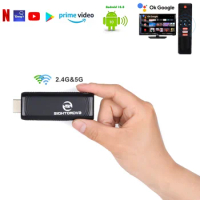 Sightondvb Allwinner H313 HD Android TV Stick, Android 10 TV Receiver with Voice-operated Key to watch YouTube, Netflix