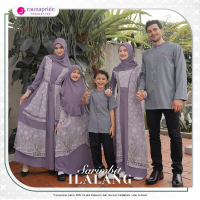 RAUNA SARIMBIT 13 ILALANG PURPLE BAJU COUPLE KELUARGA MUSLIM KEKINIAN SERAGAM KELUARGA 2023 Bunga Po