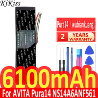 6100mAh KiKiss Powerful Battery pura 14 For AVITA Pura14 NS14A6ANF561 CN6613-2S3P Laptop Batteries