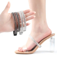 1Pair Women High Heels Shoelaces Ankle Shoes Belt Holding Bundle Shoelace Sandals Rhinestones Elastic laces Shoe Accessories