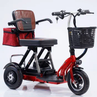 dual double motor cheap elderly enclosed foldable mobility electric tricycles three wheel scooters 3 wheel bike for disabled