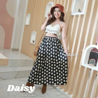 ROK PLIKSET DAISY / ROK DAISY / SHIFON PREMIUM / GRADE A - Hitam