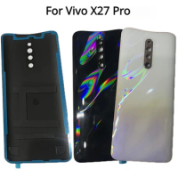 Back Glass For Vivo X27 Pro V1836A V1836T V1838T Battery Cover Rear Door Housing Back Cover with Camera lens