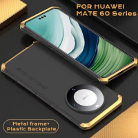 Aluminum Metal Armor Case For Huawei Mate 60 Pro Plus + Mate 50 40 30 Pro Case Hard PC Cover Funda For Huawei P50 P60 Pro Coques