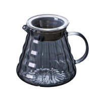Glass Ice Pupil Hand-Brewed Coffee Drip Filter Cup Household Coffee Pot Coffee Utensils Set Filter Elements Accessories