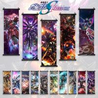 Gundam Anime Poster Freedom Hanging Painting Destiny Scroll Picture Pulse Wall Art Justice Home Decor Mobile Suit ZAKU Wallpaper