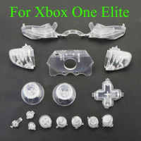 YuXi For Xbox One Elite Controller Full Set Bumpers Triggers Buttons Replacement D-pad LB RB LT RT Buttons Kit Transparent