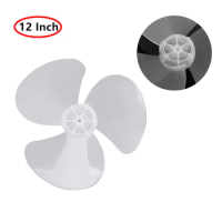 12 Inch Household Plastic Fan Blade 3 Leaves Nut Cover for Standing Pedestal Fan Table Fanner General Replacement Accessories