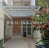 Canopy Kaca Tempered 10mm kanopi rumah minimalis