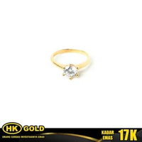 Cincin Emas 17K Wanita Type 1001 HK GOLD A