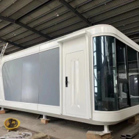 hot selling outdoor pod galvanized container steel soundproof home booth space capsule house mobile Hotel