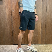 美國百分百【全新真品】Lacoste 鱷魚 短褲 褲子 短棉褲 休閒褲 鬆緊 logo 男 鐵灰 BQ04