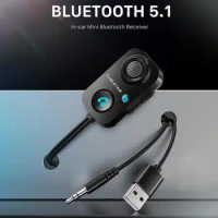 Wireless Car Adapter Bluetooth-Compatible Audio 3.5mm USB FM Modulator MP3 Player for Hands-Free Car Amplifier Speaker Headphone
