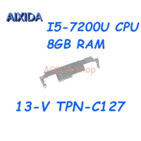 AIXIDA 901719-601 901719-501 901719-001 903668-601 LA-D402P For HP Spectre 13-V TPN-C127 Laptop Motherboard I5-7200U CPU 8GB RAM