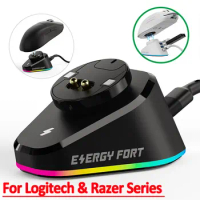 RGB Gaming Mouse Wireless Charger + 2 USB For Logitech G403 G502 X Plus G703 G903 HERO G PRO X Superlight Hero GPW2 Dock Station
