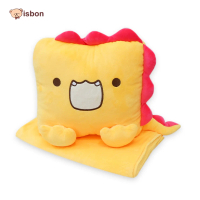 Balmut bantal selimut traveling anak bayi motif dino warna kuning bahan premium karakter dinosaurus 