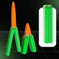 Balisong Cà Rốt Trọng Lực 3d Dạ Quang Mini Xương Cá Bằng Nhựa Tập Trick Balisongs Trong Suốt Quan Ph