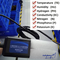 ตัวตรวจวัดดิน อุณหภูมิ ความชื้น pH การนำไฟฟ้า 4-20mA การสื่อสาร RS485 หลายพารามิเตอร์ หน่วยความจำ NP