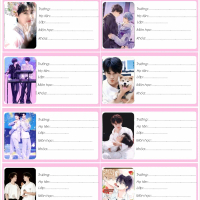 Combo 30 nhãn vở in hình theo yêu cầu ảnh Idol - in nhãn vở sẵn keo