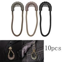10pcs EDC Multifunctional Zipper Outdoor Travel Wear Drawstring Backpack Anti-theft Zipper Tail Safety Belt Buckle