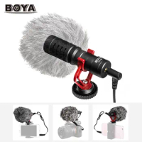 BOYA Cardioid Microphone Metal Electret Condensor Video Mic 3.5mm Plug for Smartphone Tablet PC DSLR Camera Camcorder
