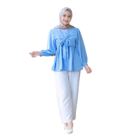 ZAYDA BLOUSE BY RADUGA/Atasan Anak Remaja usia 13-17 tahun/ Blouse lengan Panjang crincle Airflow Ny