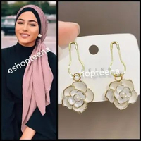 A62 anting hijab bunga PENITI / JEPIT gold pearl_anting jilbab_ANTING HIJAB JEPIT_ANTING JILBAB JEPI